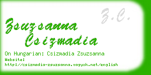 zsuzsanna csizmadia business card